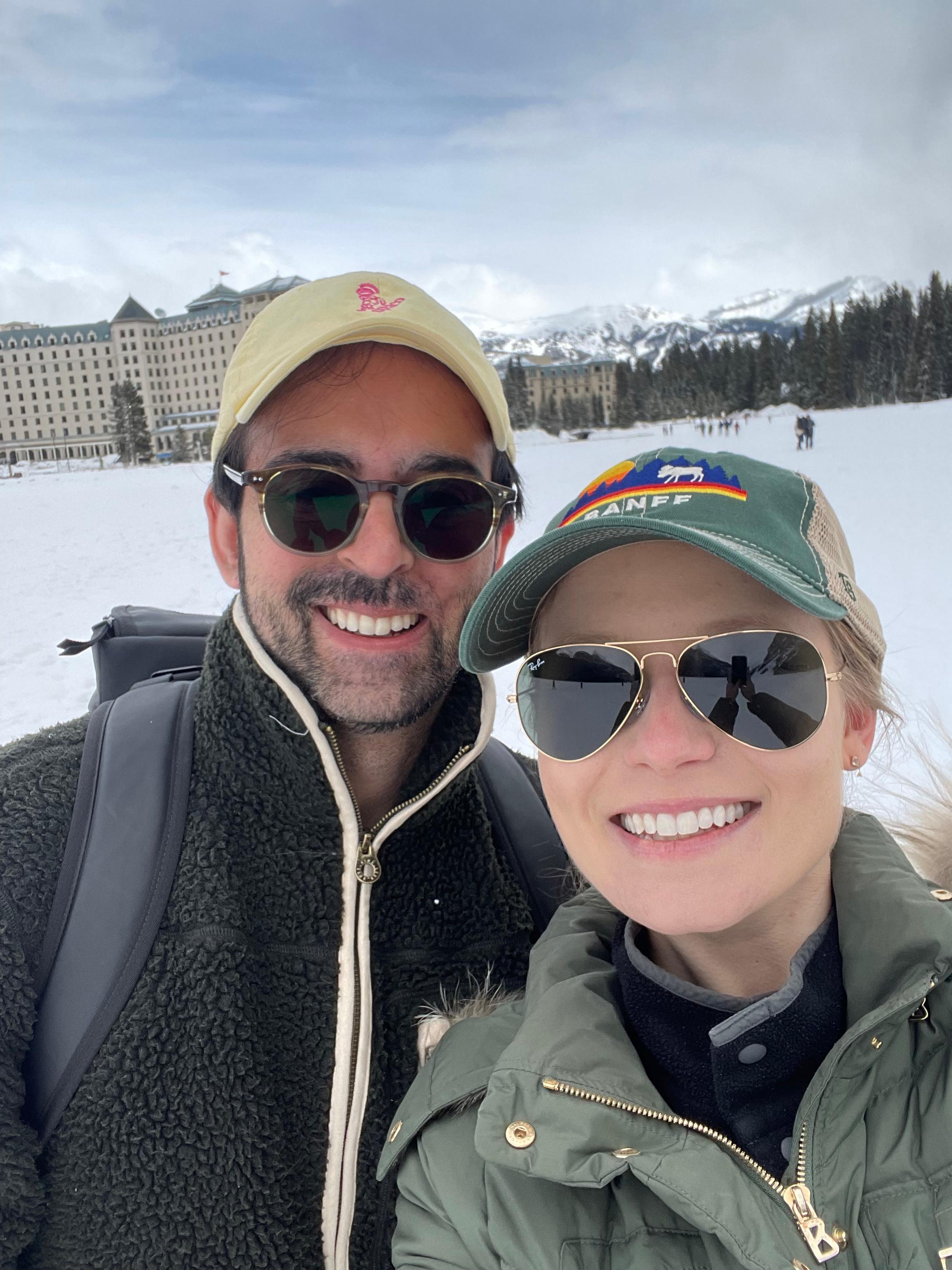 Eliza and Dan in the mountains