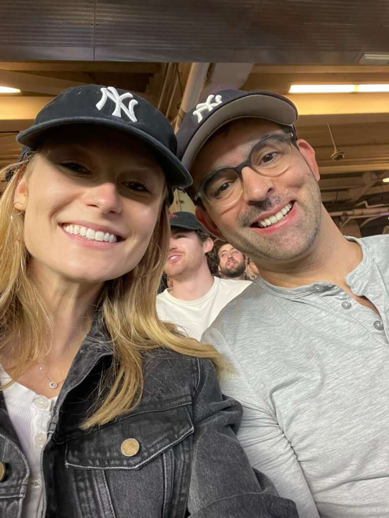 Eliza and Dan at a Yankees game